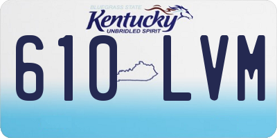 KY license plate 610LVM