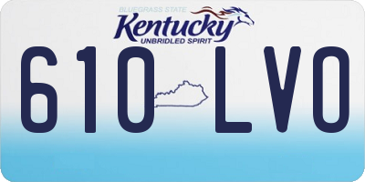 KY license plate 610LVO
