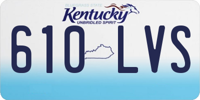 KY license plate 610LVS