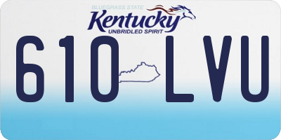 KY license plate 610LVU