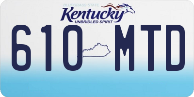 KY license plate 610MTD