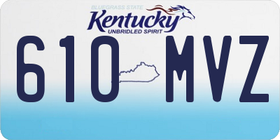 KY license plate 610MVZ