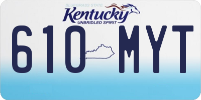 KY license plate 610MYT