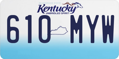 KY license plate 610MYW