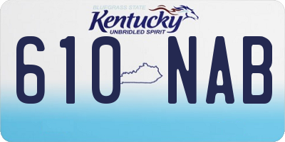 KY license plate 610NAB
