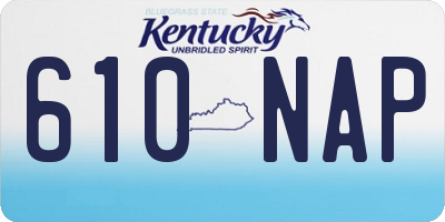 KY license plate 610NAP