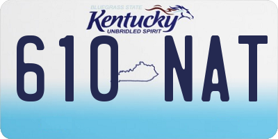 KY license plate 610NAT