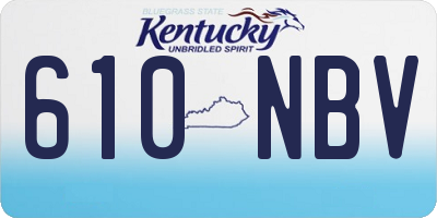 KY license plate 610NBV