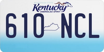 KY license plate 610NCL