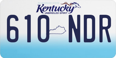 KY license plate 610NDR