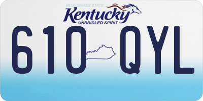 KY license plate 610QYL