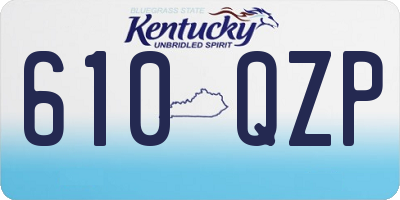 KY license plate 610QZP