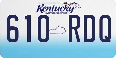 KY license plate 610RDQ