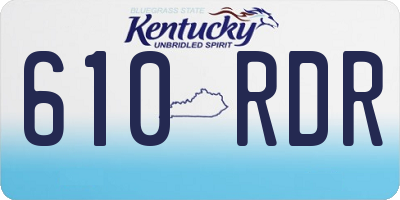 KY license plate 610RDR