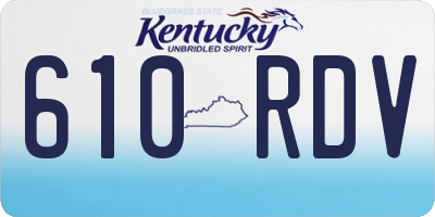 KY license plate 610RDV