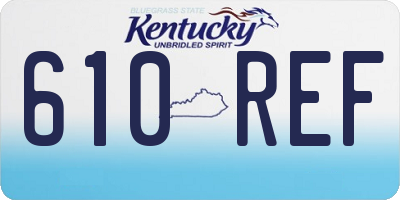 KY license plate 610REF