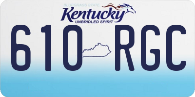 KY license plate 610RGC