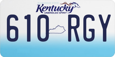 KY license plate 610RGY