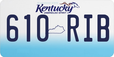 KY license plate 610RIB