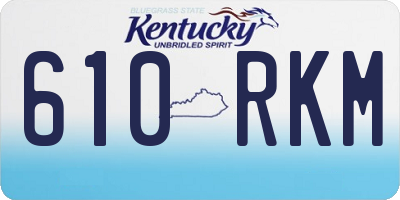 KY license plate 610RKM