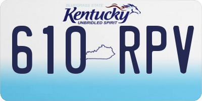 KY license plate 610RPV