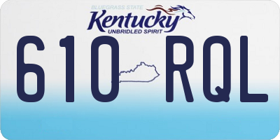 KY license plate 610RQL