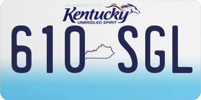 KY license plate 610SGL
