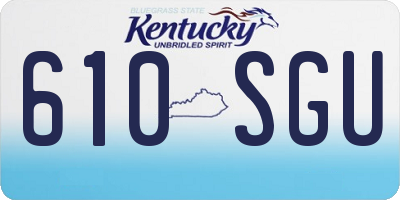 KY license plate 610SGU
