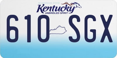 KY license plate 610SGX