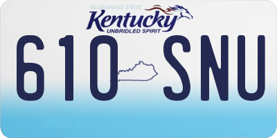 KY license plate 610SNU