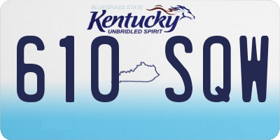 KY license plate 610SQW