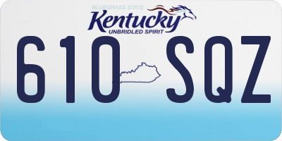 KY license plate 610SQZ