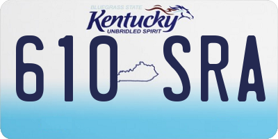 KY license plate 610SRA