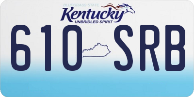 KY license plate 610SRB