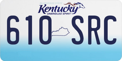 KY license plate 610SRC