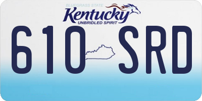KY license plate 610SRD