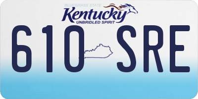 KY license plate 610SRE