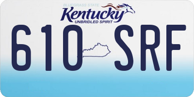 KY license plate 610SRF