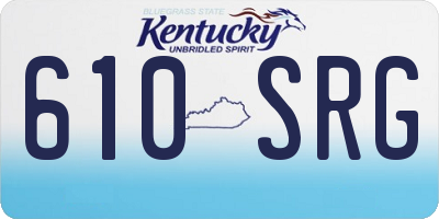 KY license plate 610SRG