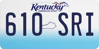 KY license plate 610SRI