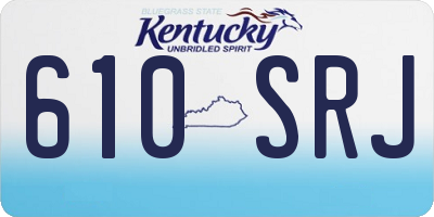 KY license plate 610SRJ