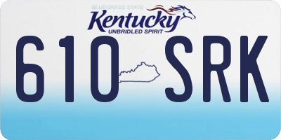 KY license plate 610SRK