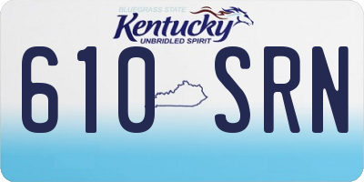 KY license plate 610SRN