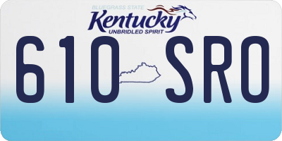 KY license plate 610SRO