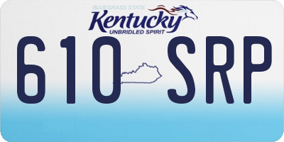 KY license plate 610SRP