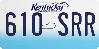 KY license plate 610SRR