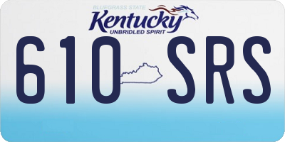 KY license plate 610SRS