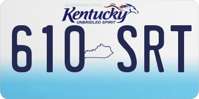 KY license plate 610SRT