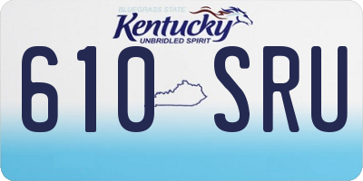 KY license plate 610SRU
