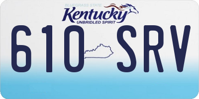 KY license plate 610SRV